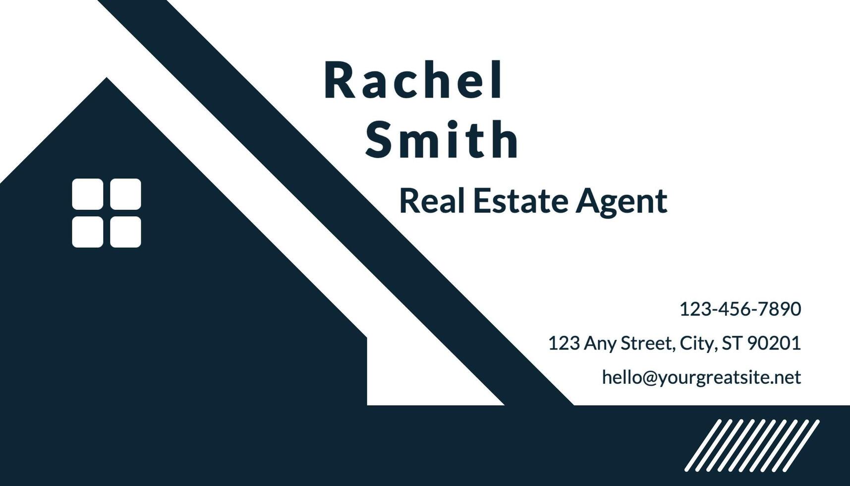 Real Estate Horizontal Business Card template