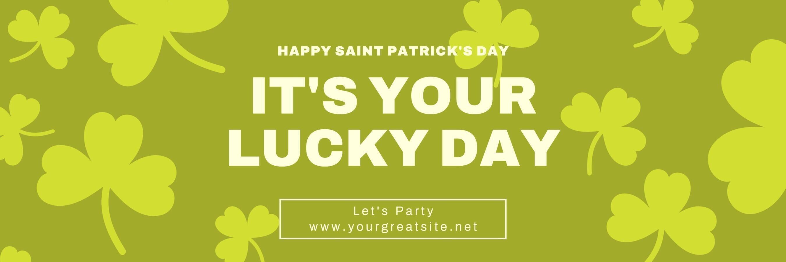 saint patrick's day banner for social media design ideas template