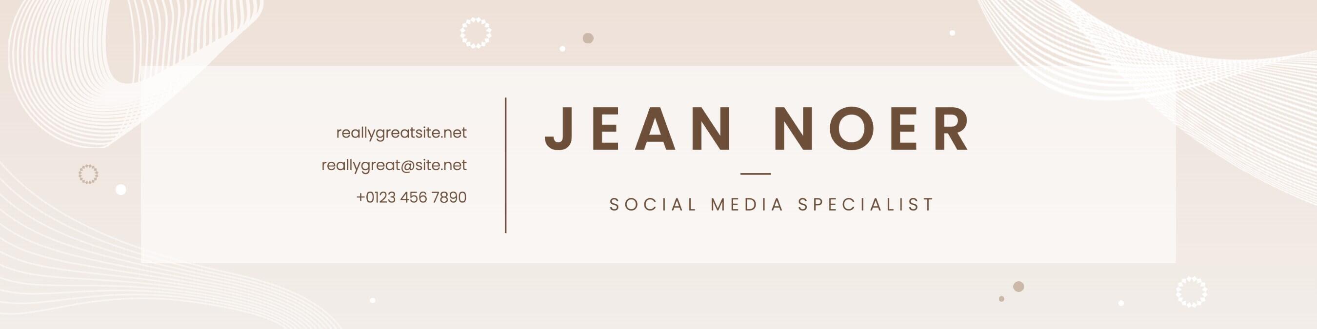 Beige Minimalist LinkedIn Banner template