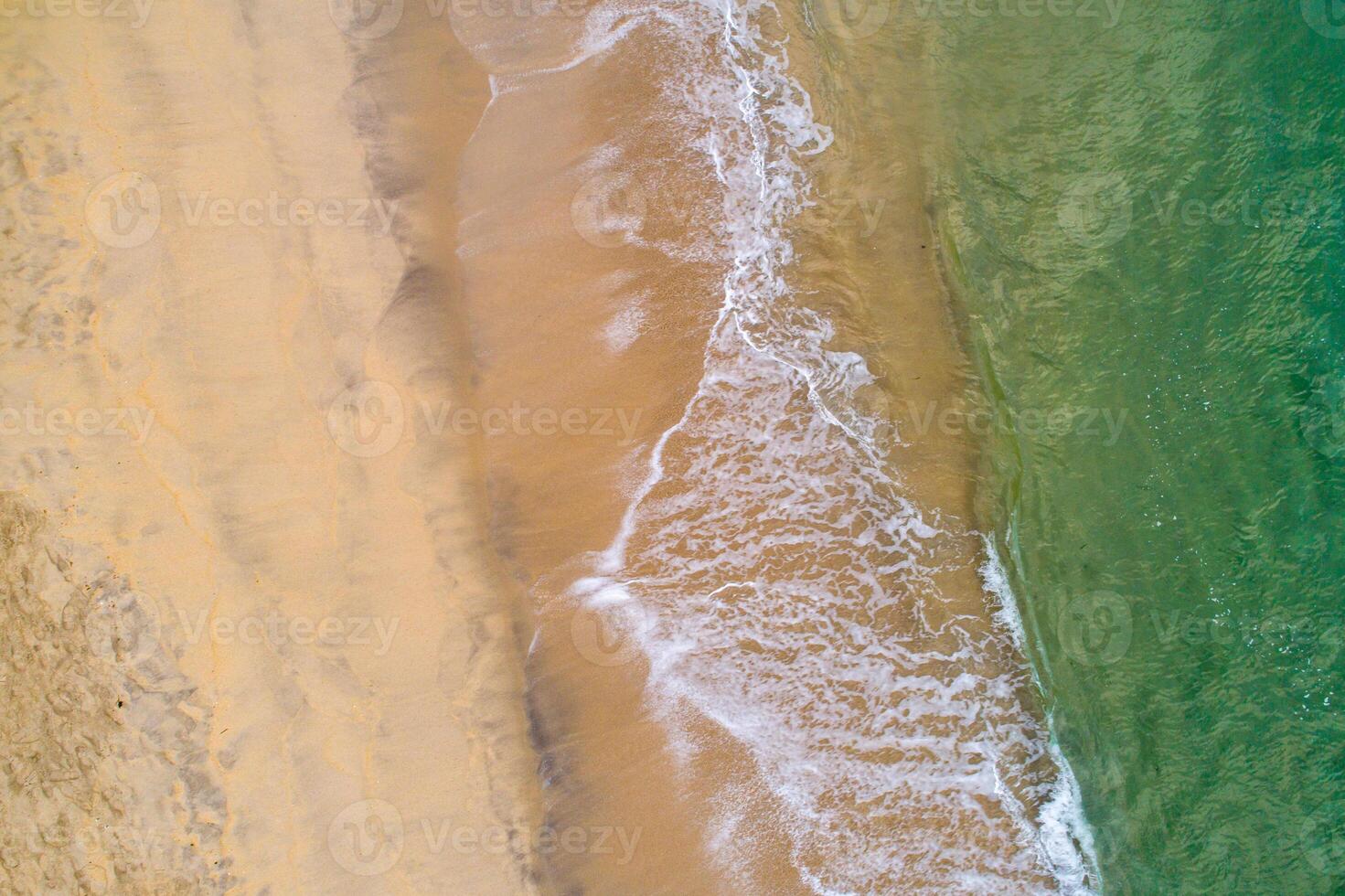 top view with drone of a beach at dawn photo