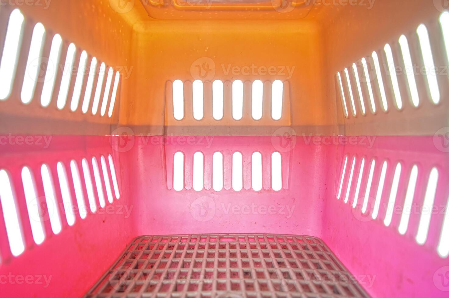 an empty pet cargo or pet cage photo