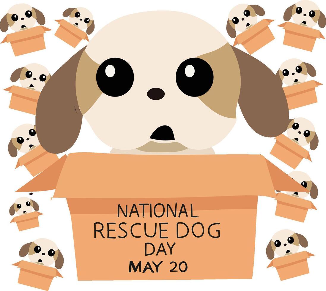 national rescue dog day vector