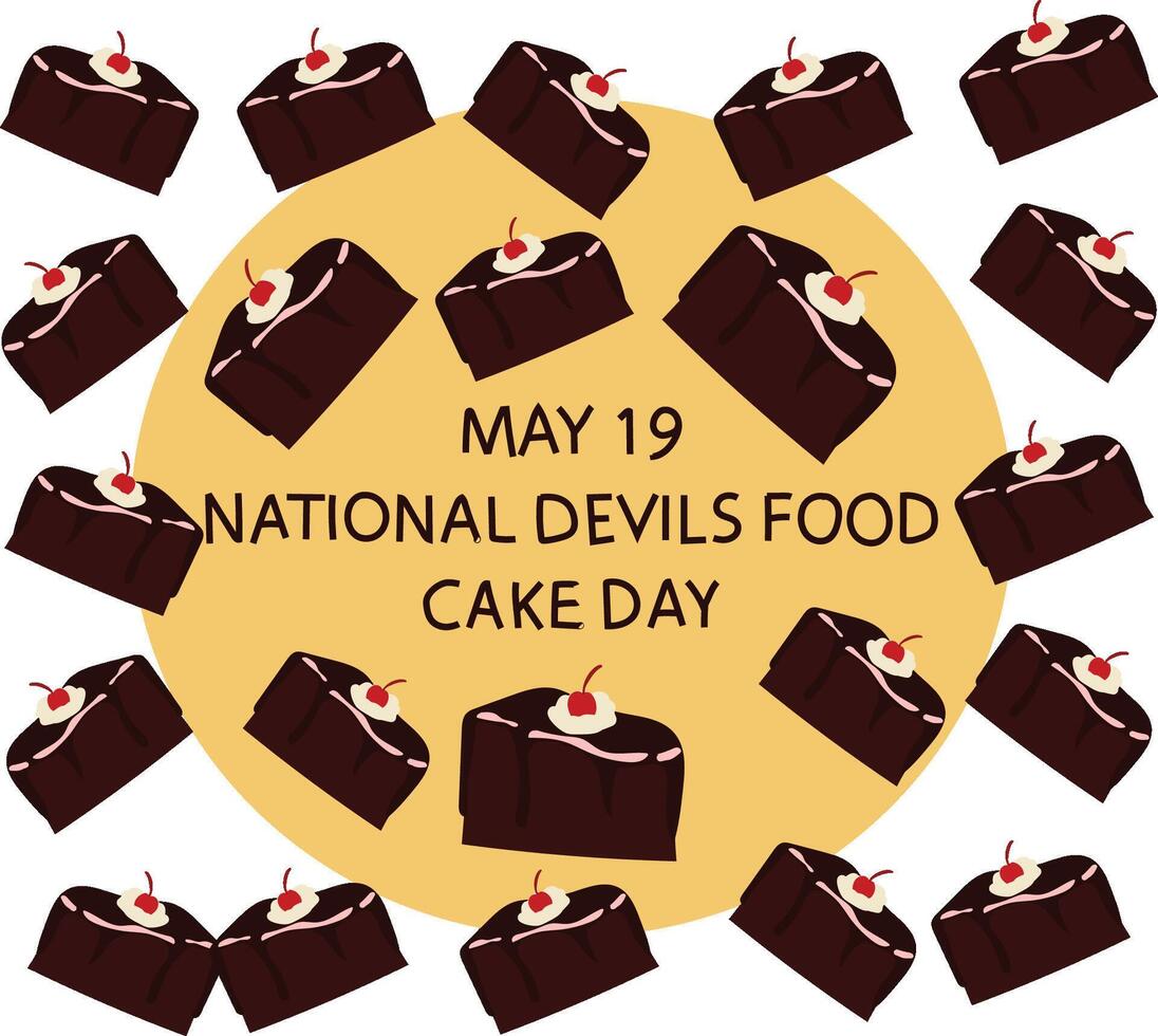 national devils food cake day vector