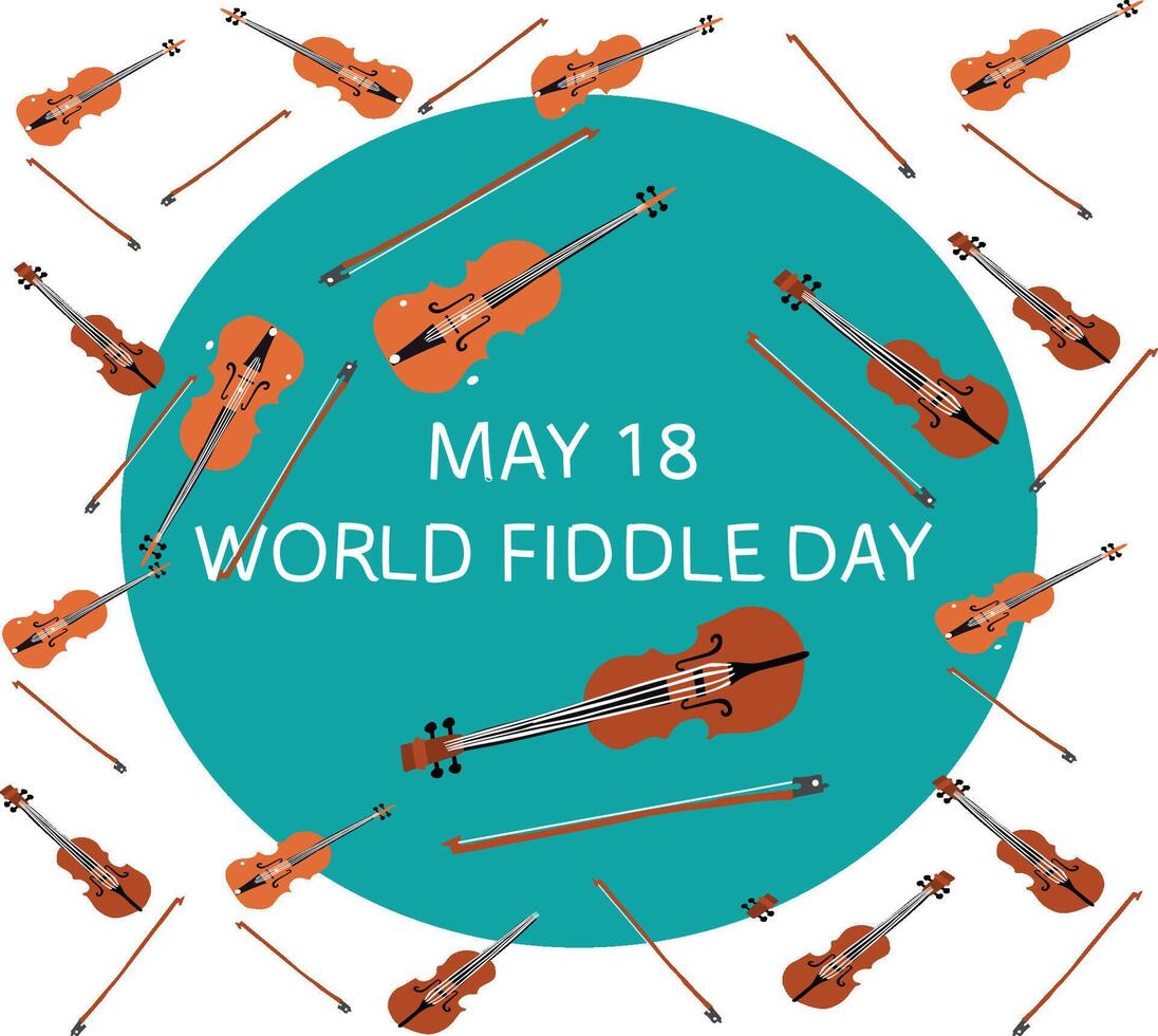 WORLD FIDDLE DAY vector