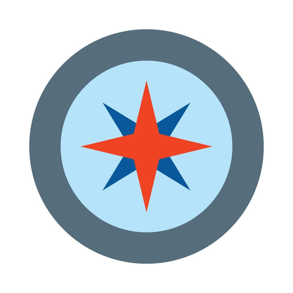 Compass Flat Icon Design vector