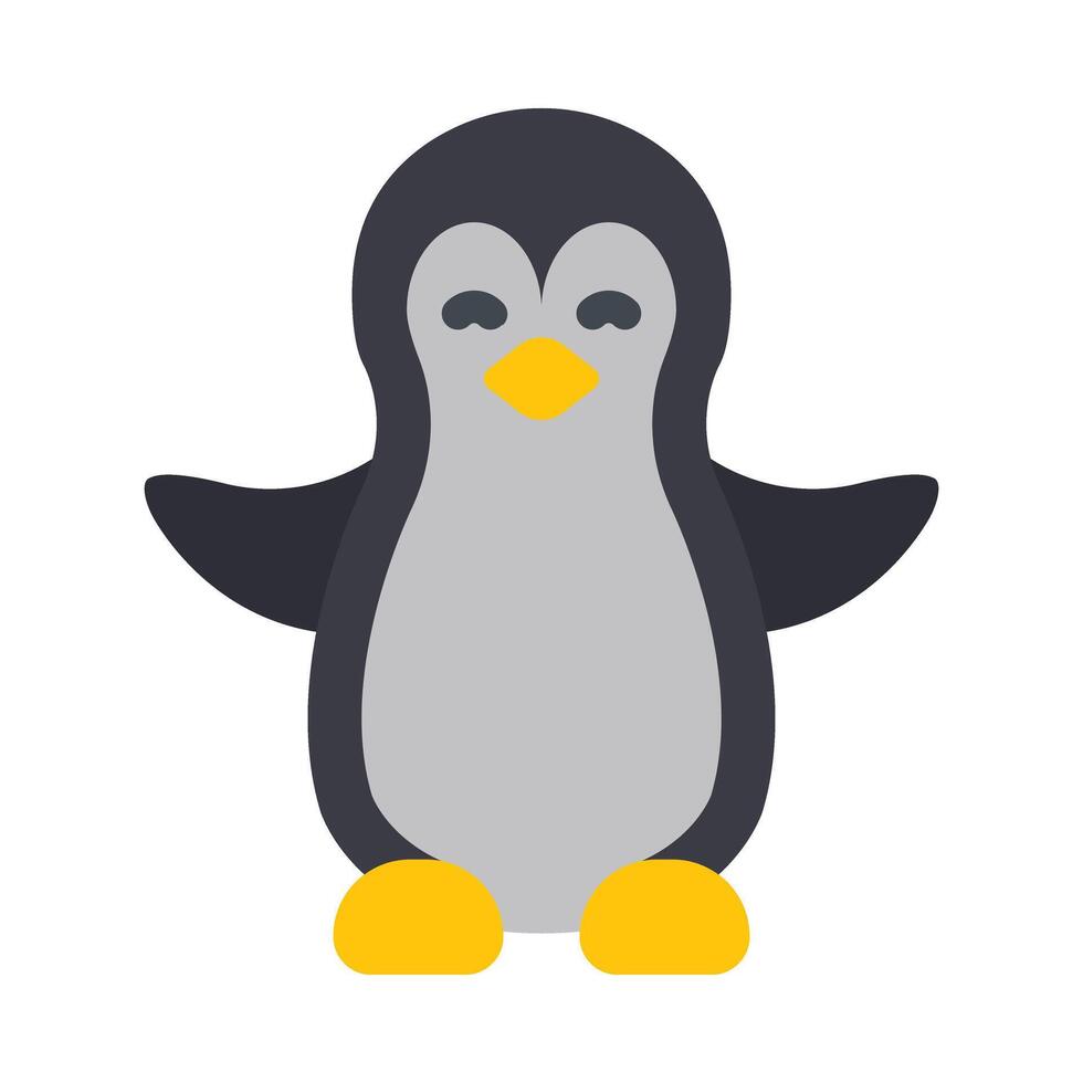 Penguin Flat Icon Design vector