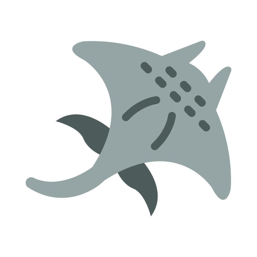 Manta Ray Flat Icon Design vector