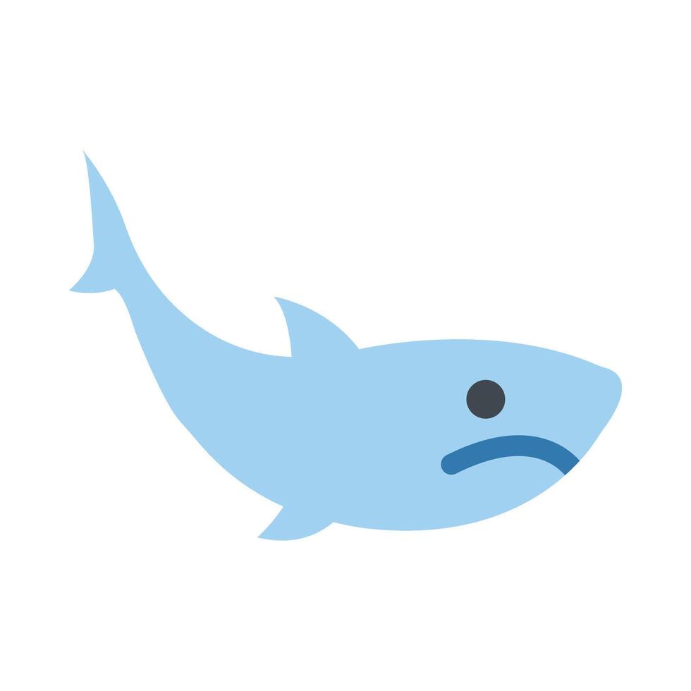 Shark Flat Icon Design vector