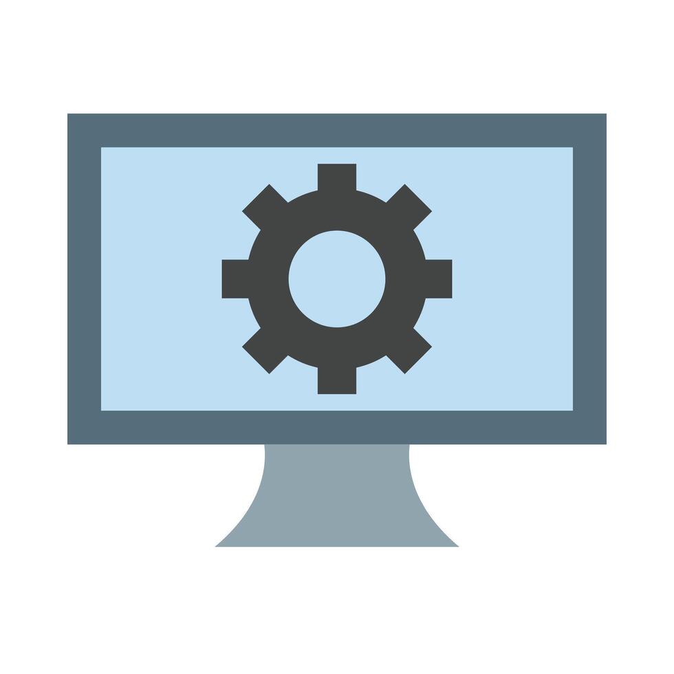 Web Setting Flat Icon Design vector