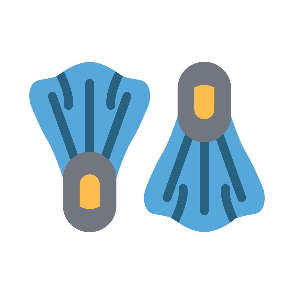 Flippers Flat Icon Design vector