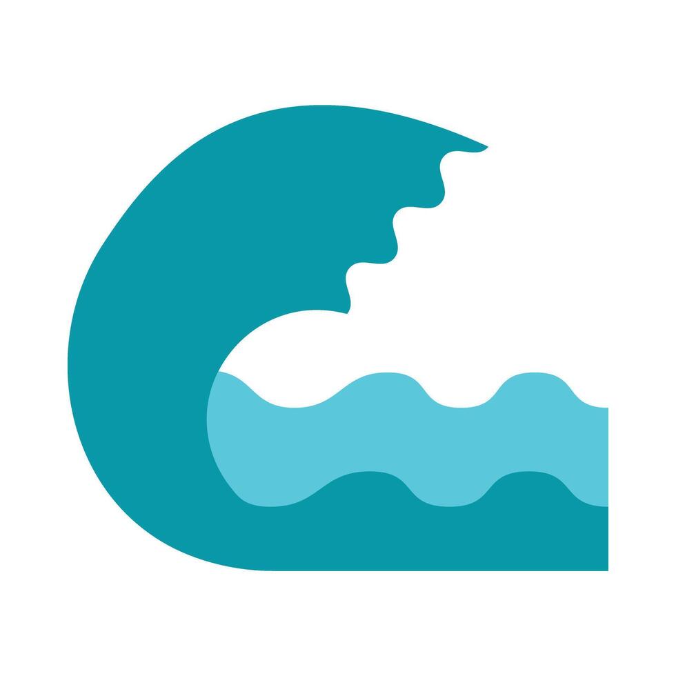 Waves Flat Icon Design vector