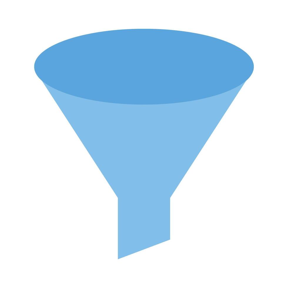 Funnel Flat Icon Design vector