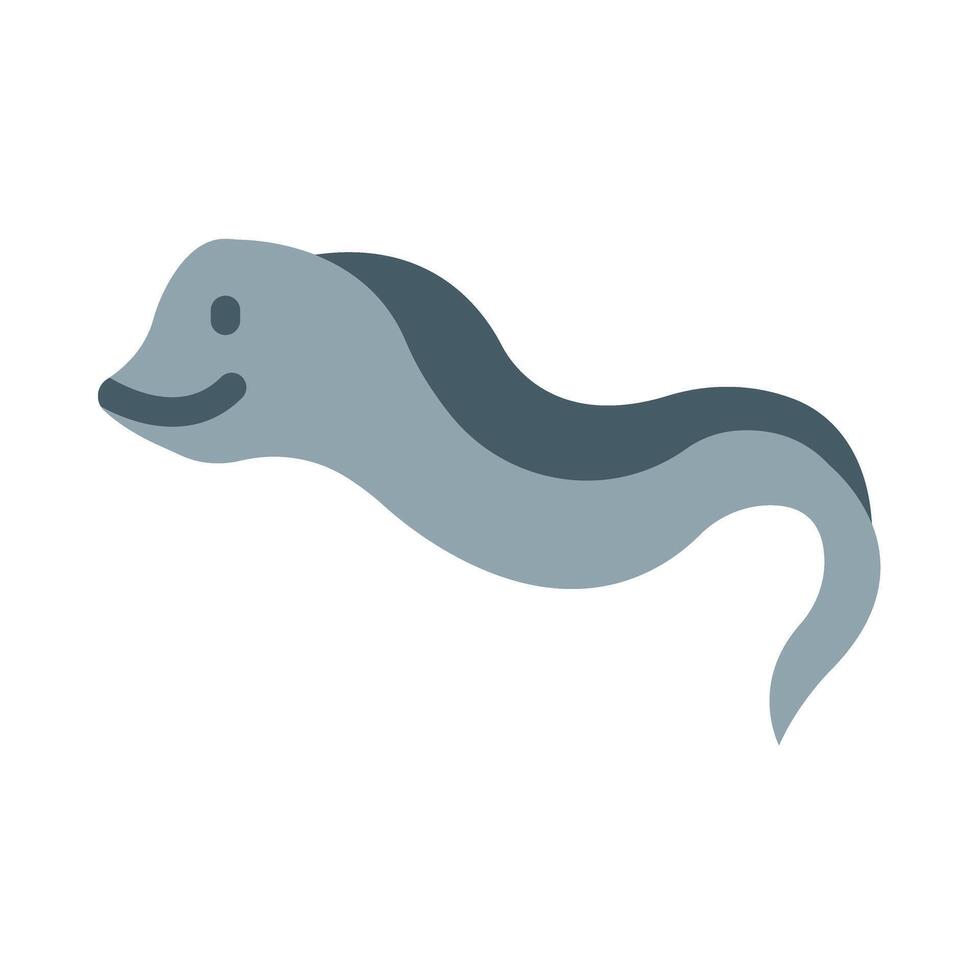 Eel Flat Icon Design vector