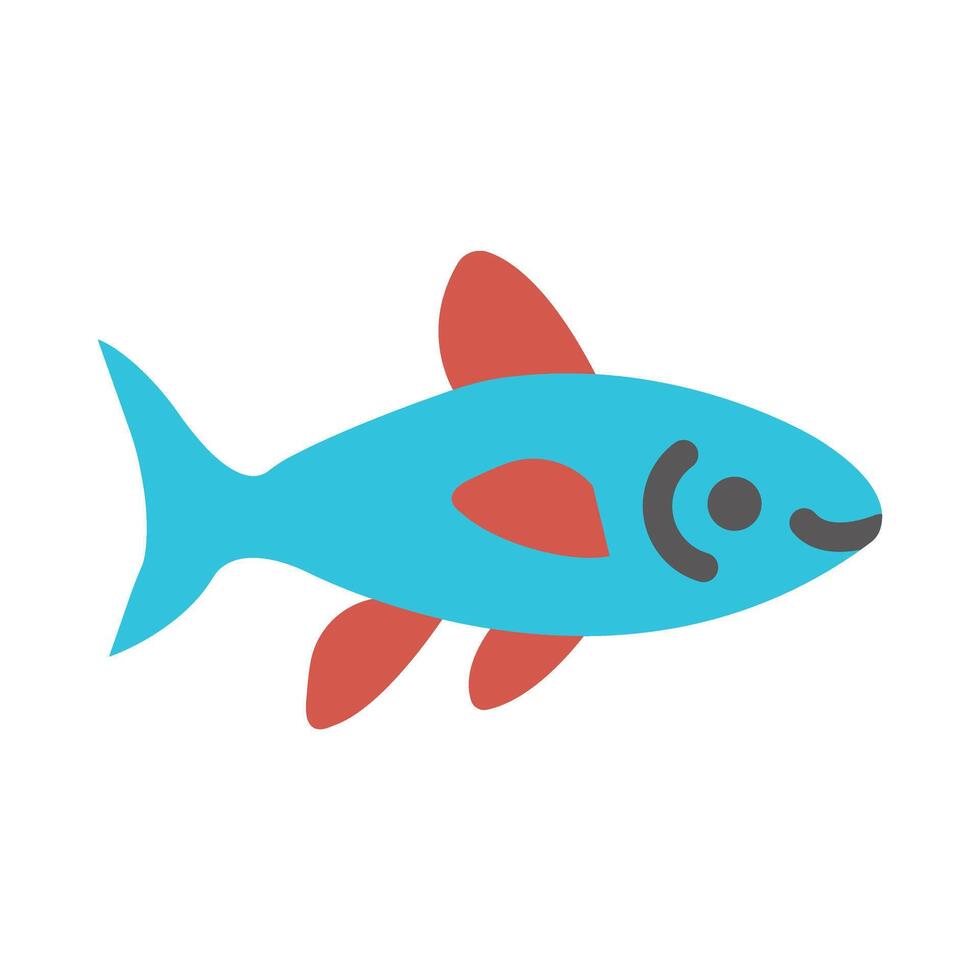 Neon Tetra Flat Icon Design vector