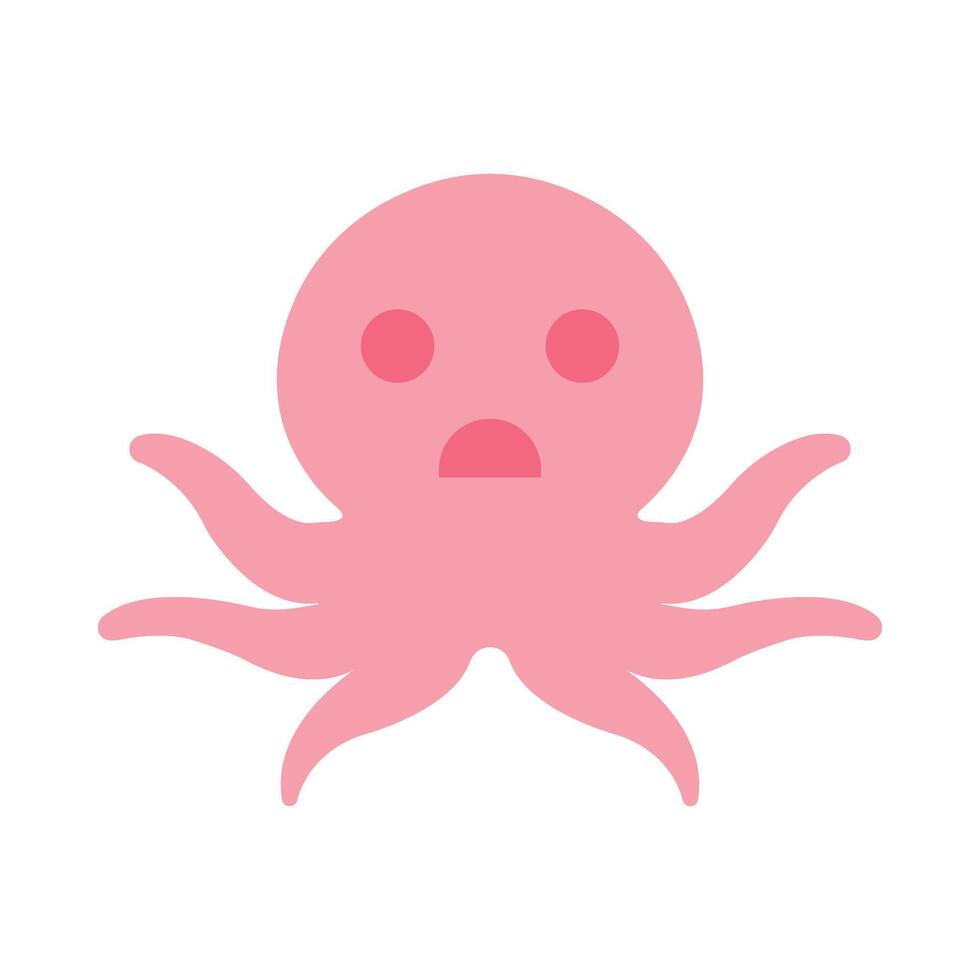 Octopus Flat Icon Design vector