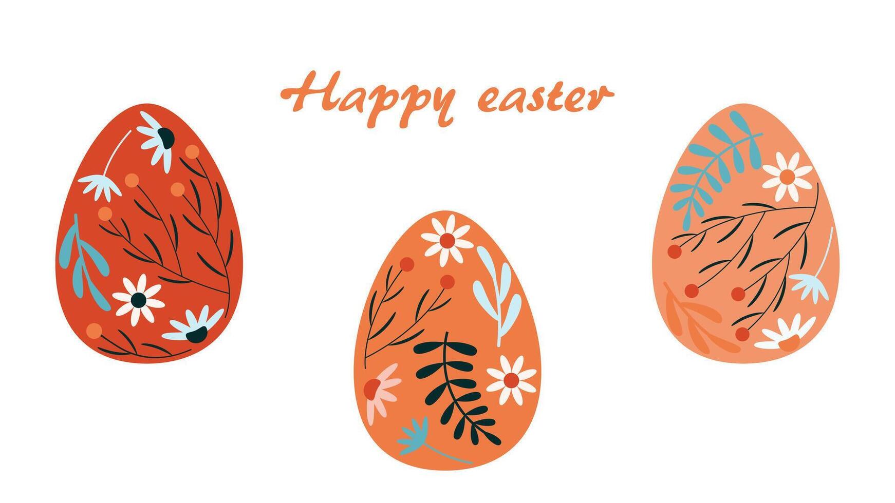 easter eggs set vector