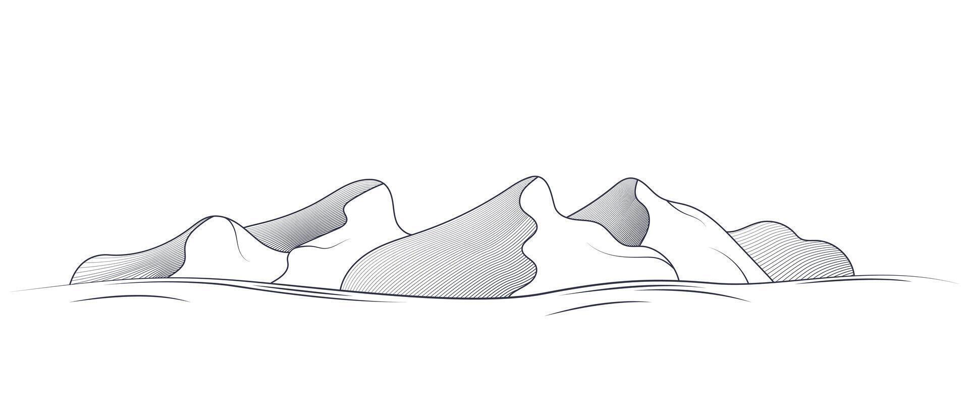 rock ranges outline vector