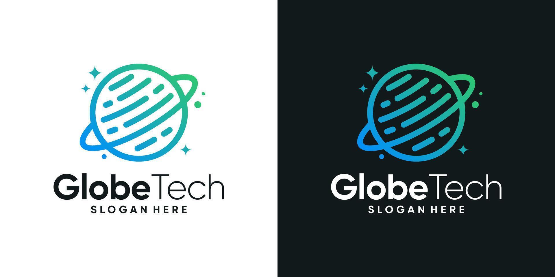 World tech logo design template. Modern icon globe, sphere, technology graphic design . Symbol, icon, creative. vector