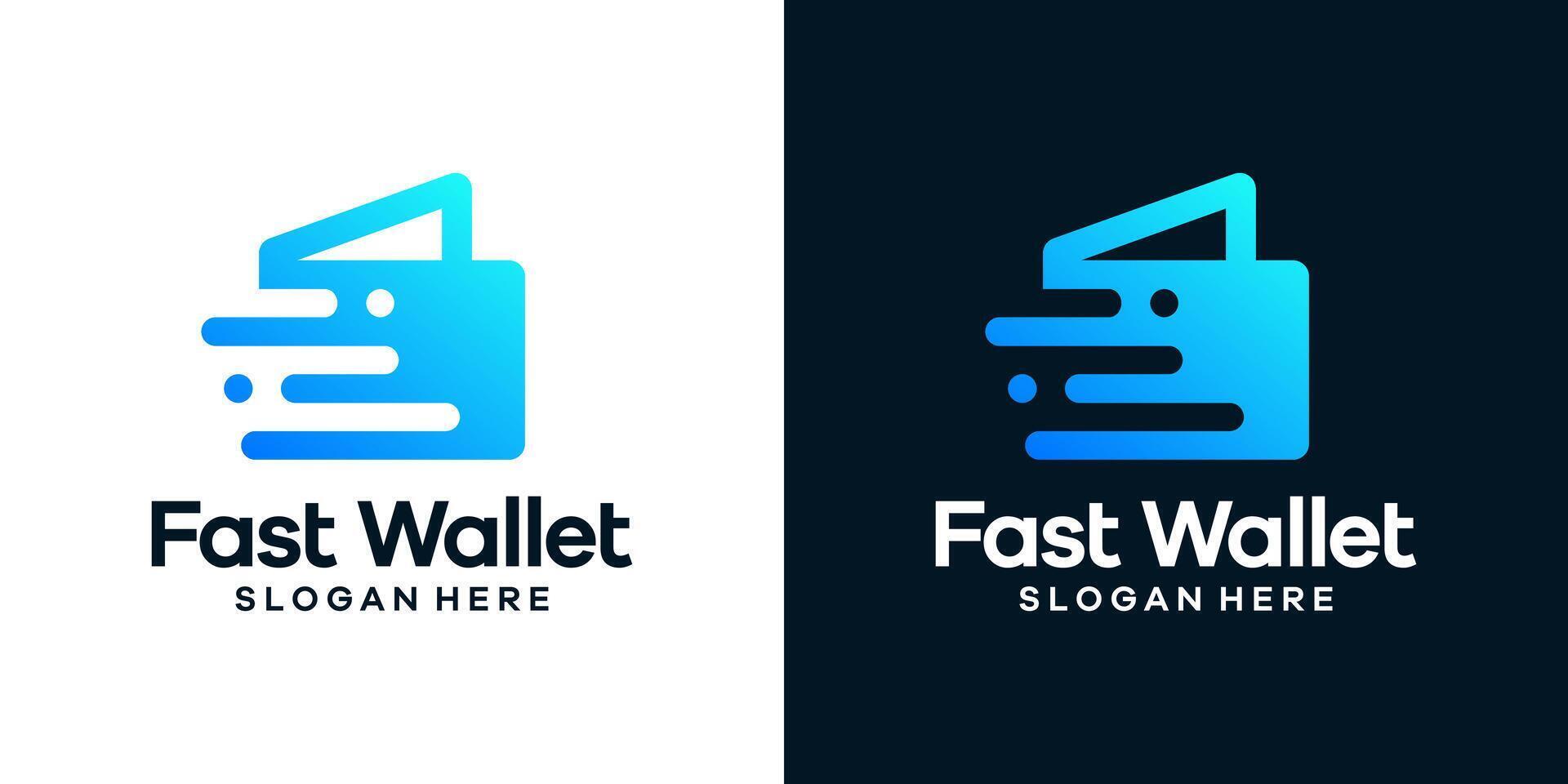 Payment wallet logo design template with quick fast graphic design . icon, symbol, creative. vector