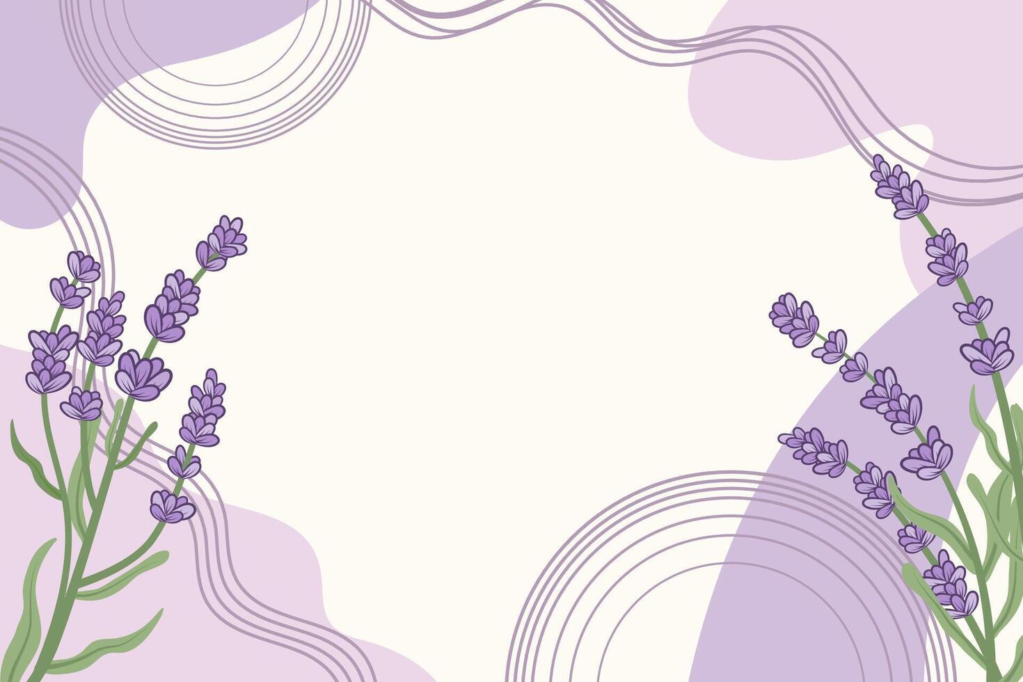 de moda botánico pared Arte con lavanda. concepto modelo para saludo tarjetas, bandera, social medios de comunicación diseño, invitaciones, cubiertas, pared Arte. vector