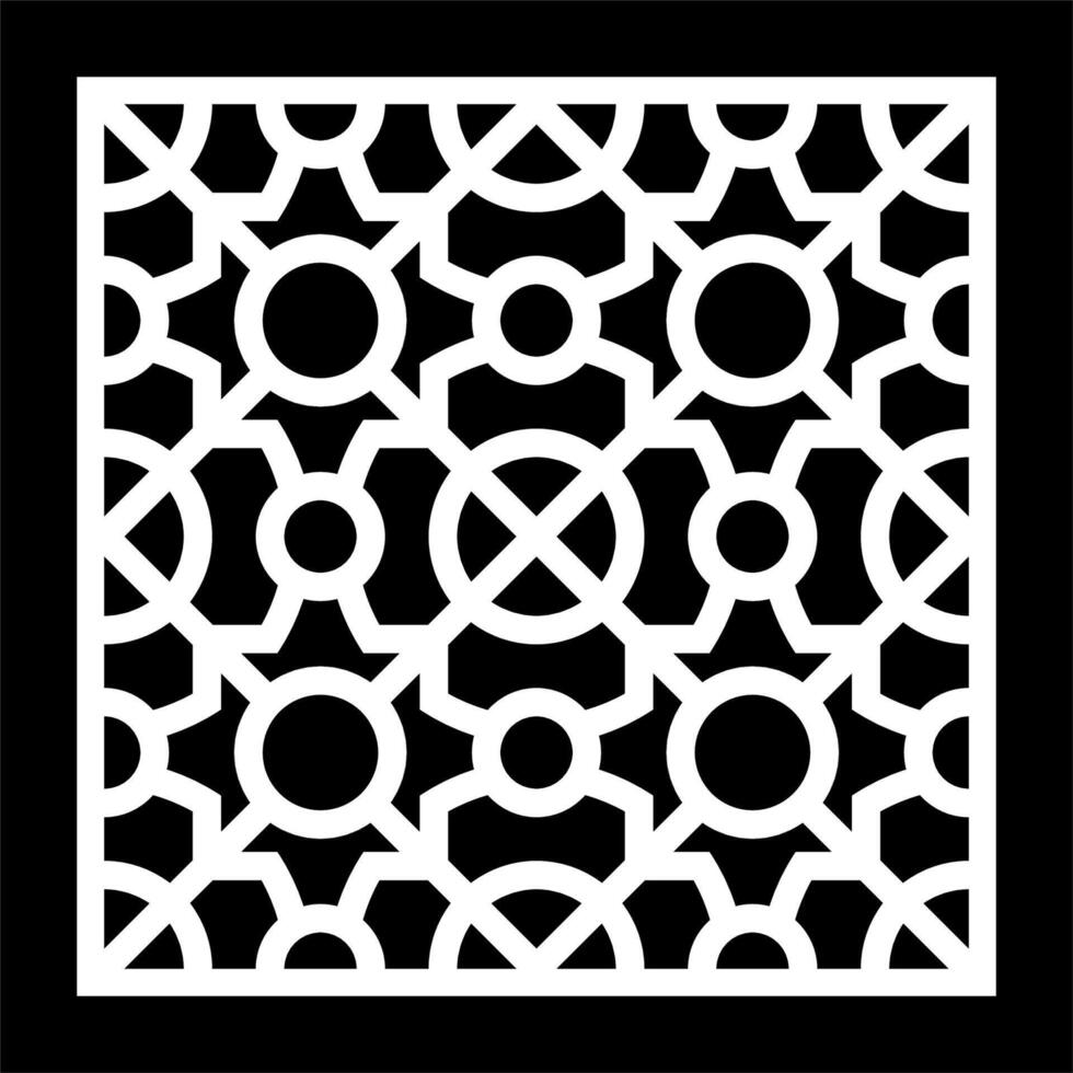 abstract geometry pattern for decoration, background, and cnc laser cutting vector