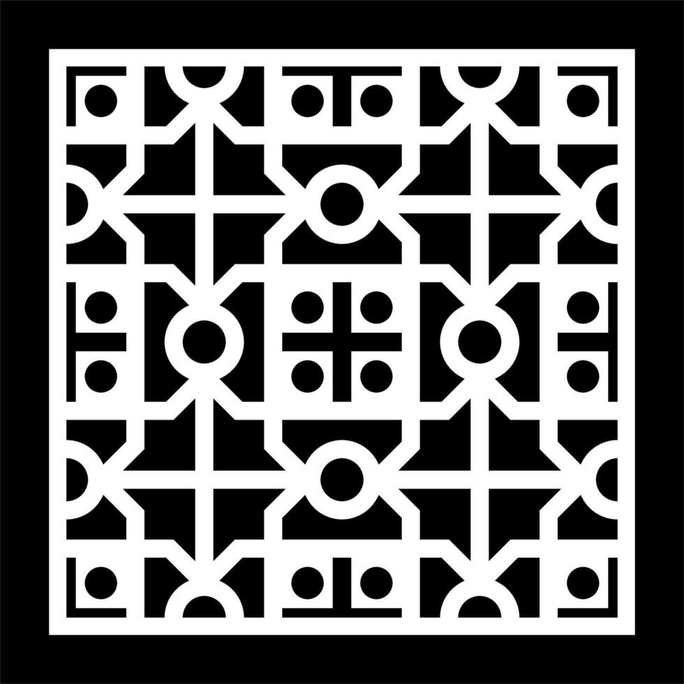 abstract geometry pattern for decoration, background, and cnc laser cutting vector