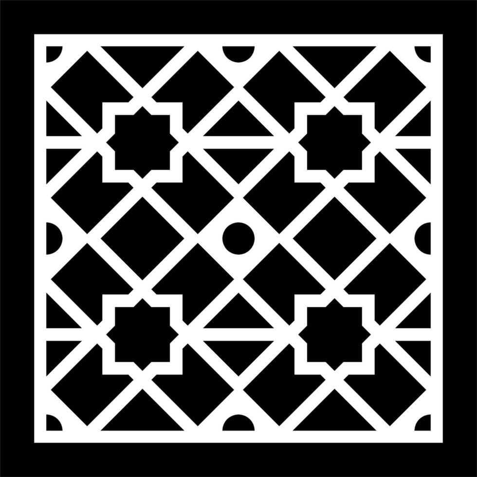 abstract geometry pattern for decoration, background, and cnc laser cutting vector