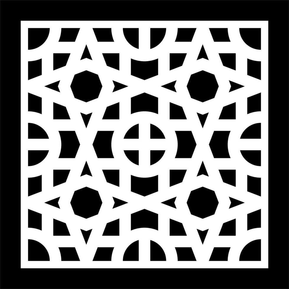 abstract geometry pattern for decoration, background, and cnc laser cutting vector