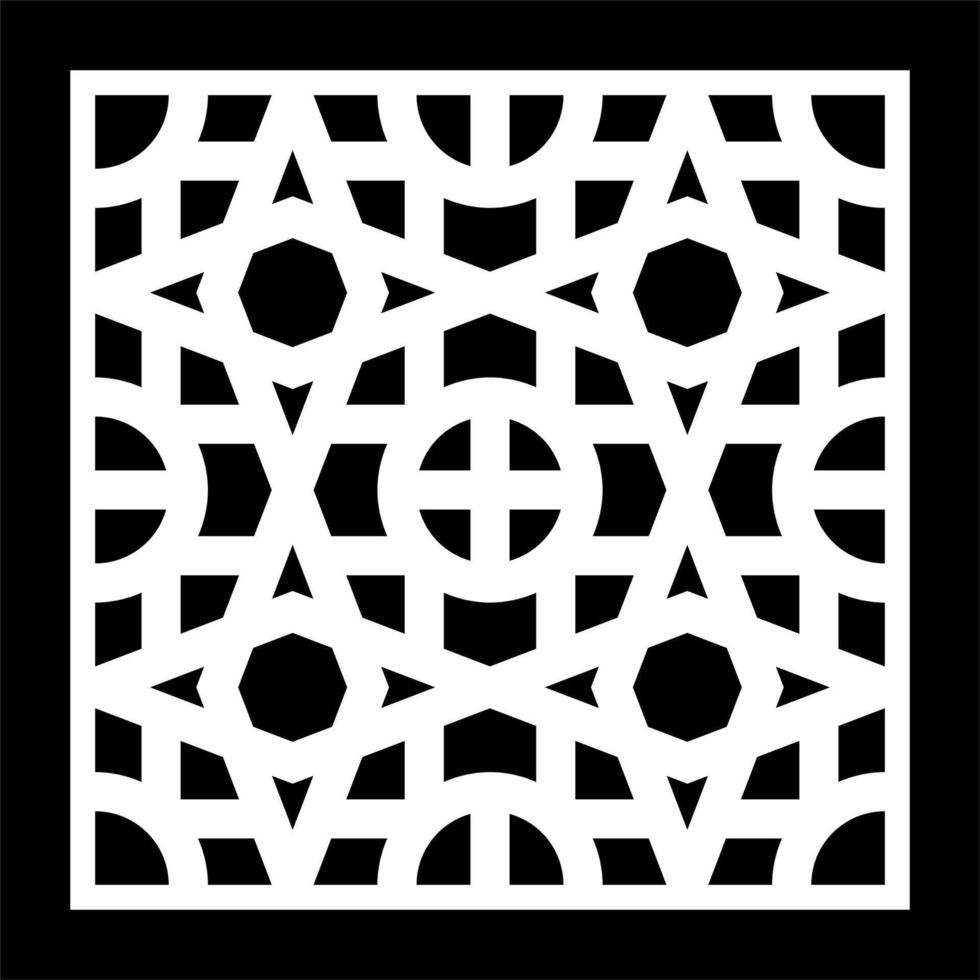 abstract geometry pattern for decoration, background, and cnc laser cutting vector