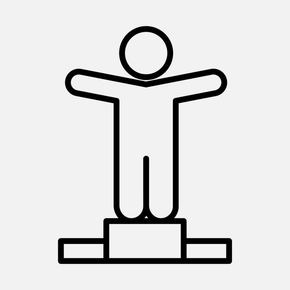 Performance Winner Line Icon vector