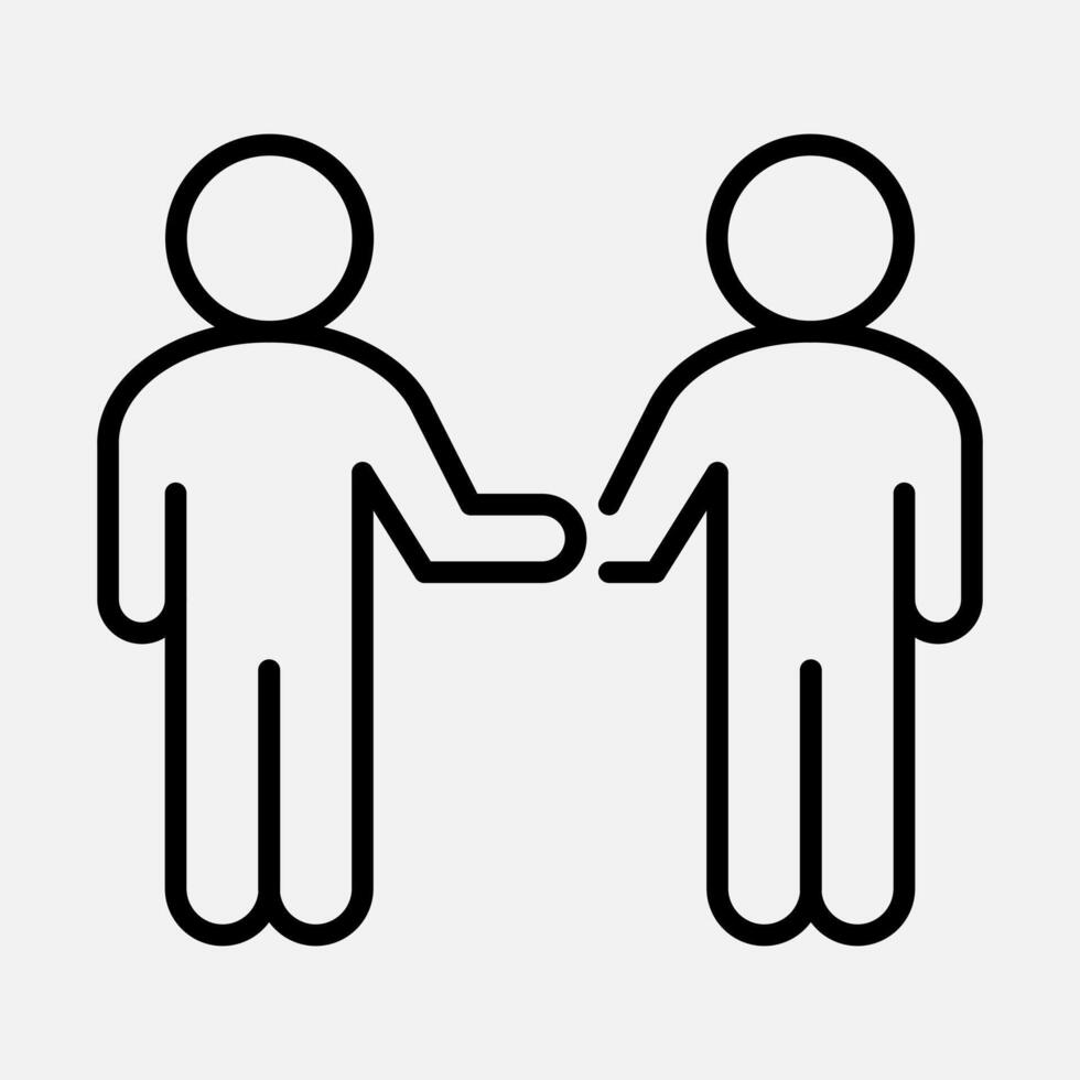 Partnership Shake Hand Line Icon vector