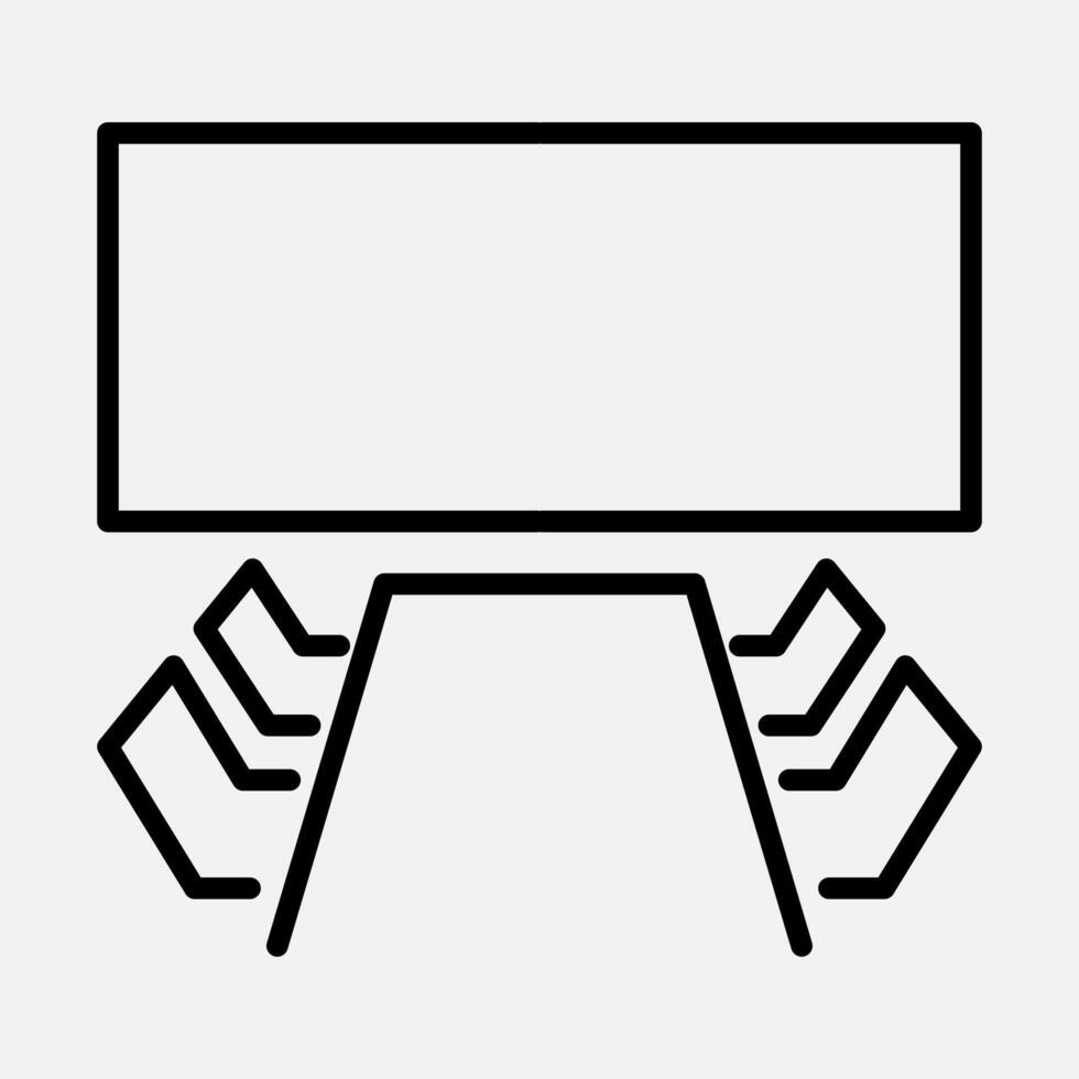 Meeting Place Line Icon vector
