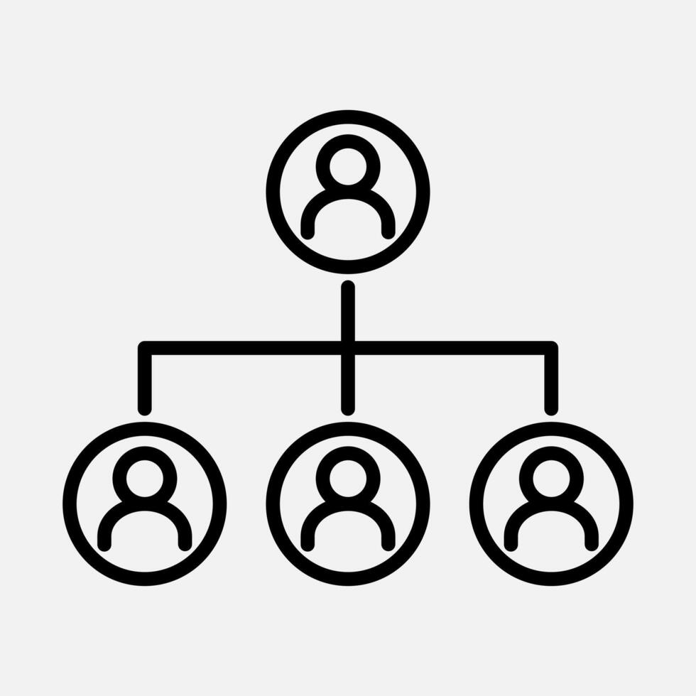 Organization Team Line Icon vector