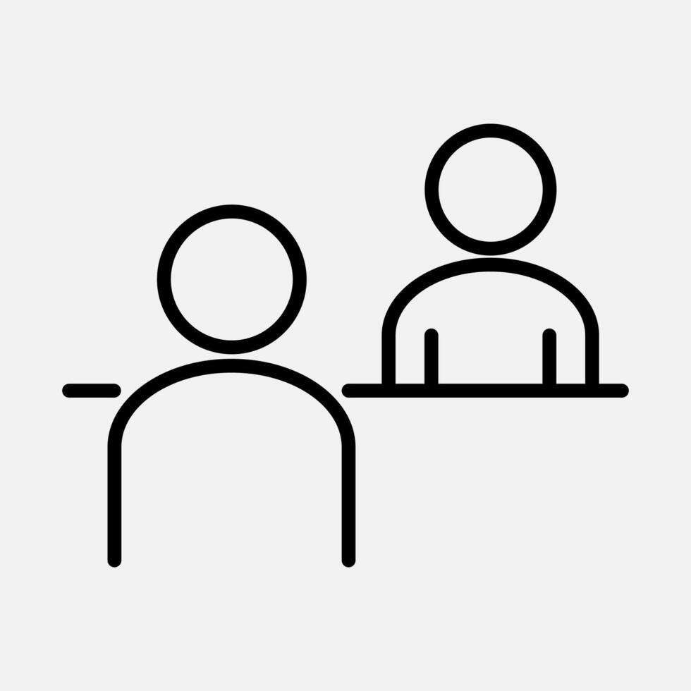 Meeting Desk Line Icon vector