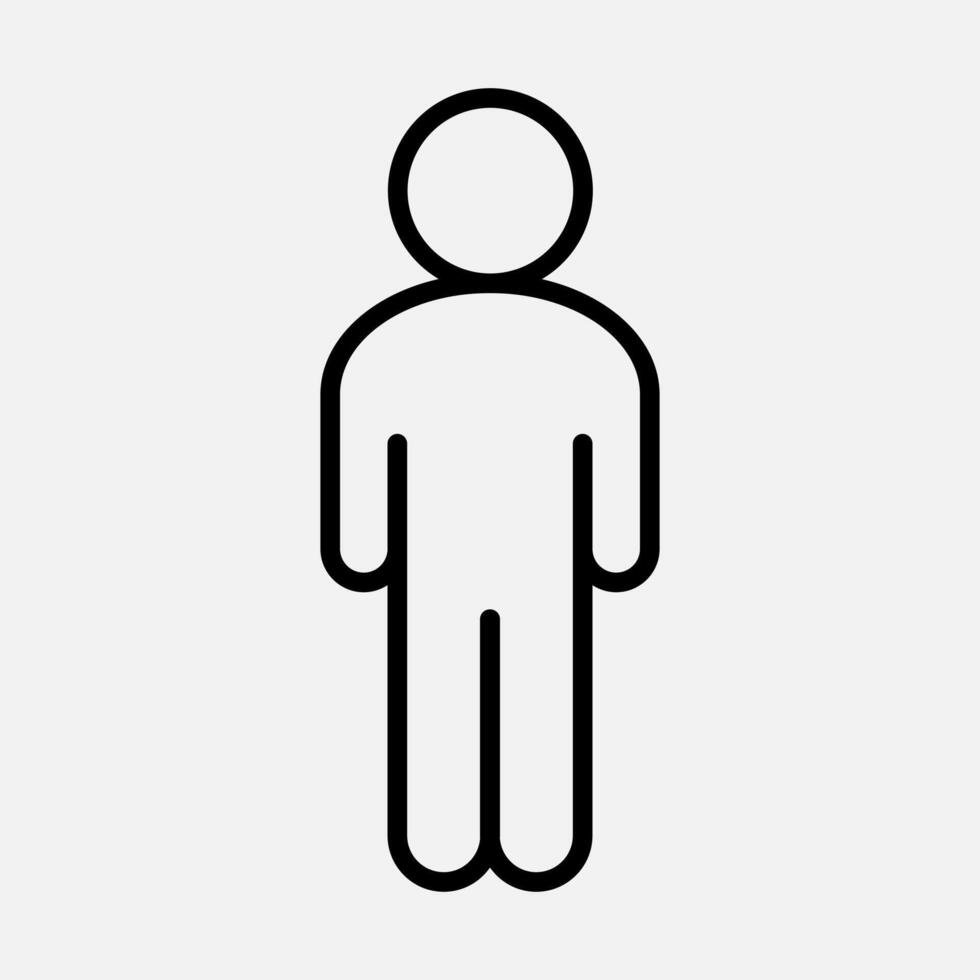 Human Employee Line Icon vector
