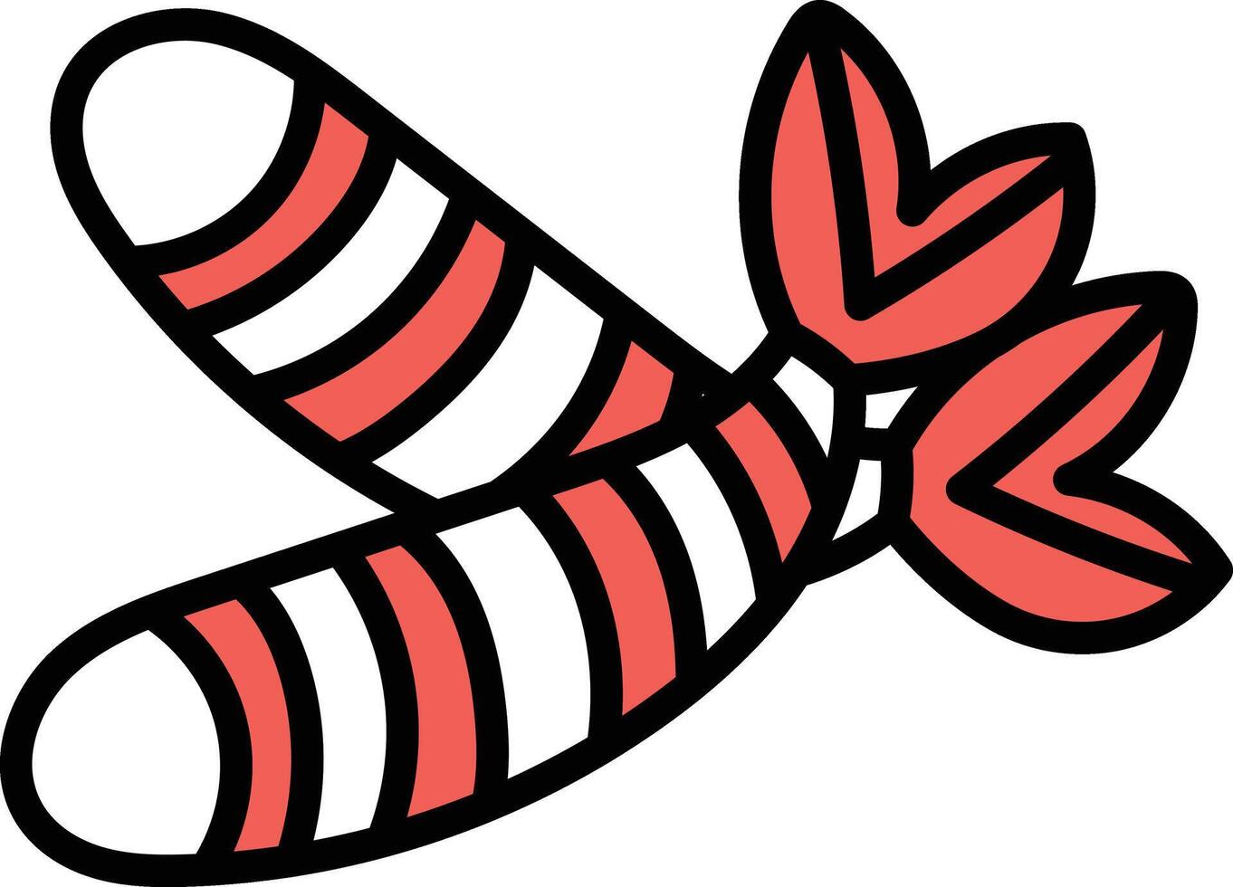A black and white Fried shrimp in the concept of Asian food vector