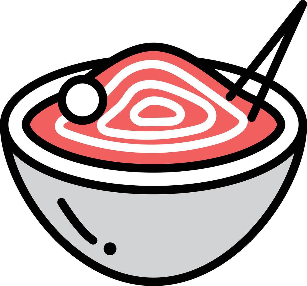 Noodles in the concept of Asian food vector