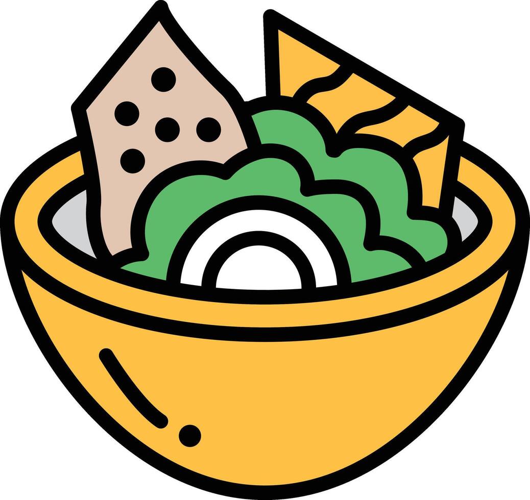 A bowl of food with chopsticks on top vector