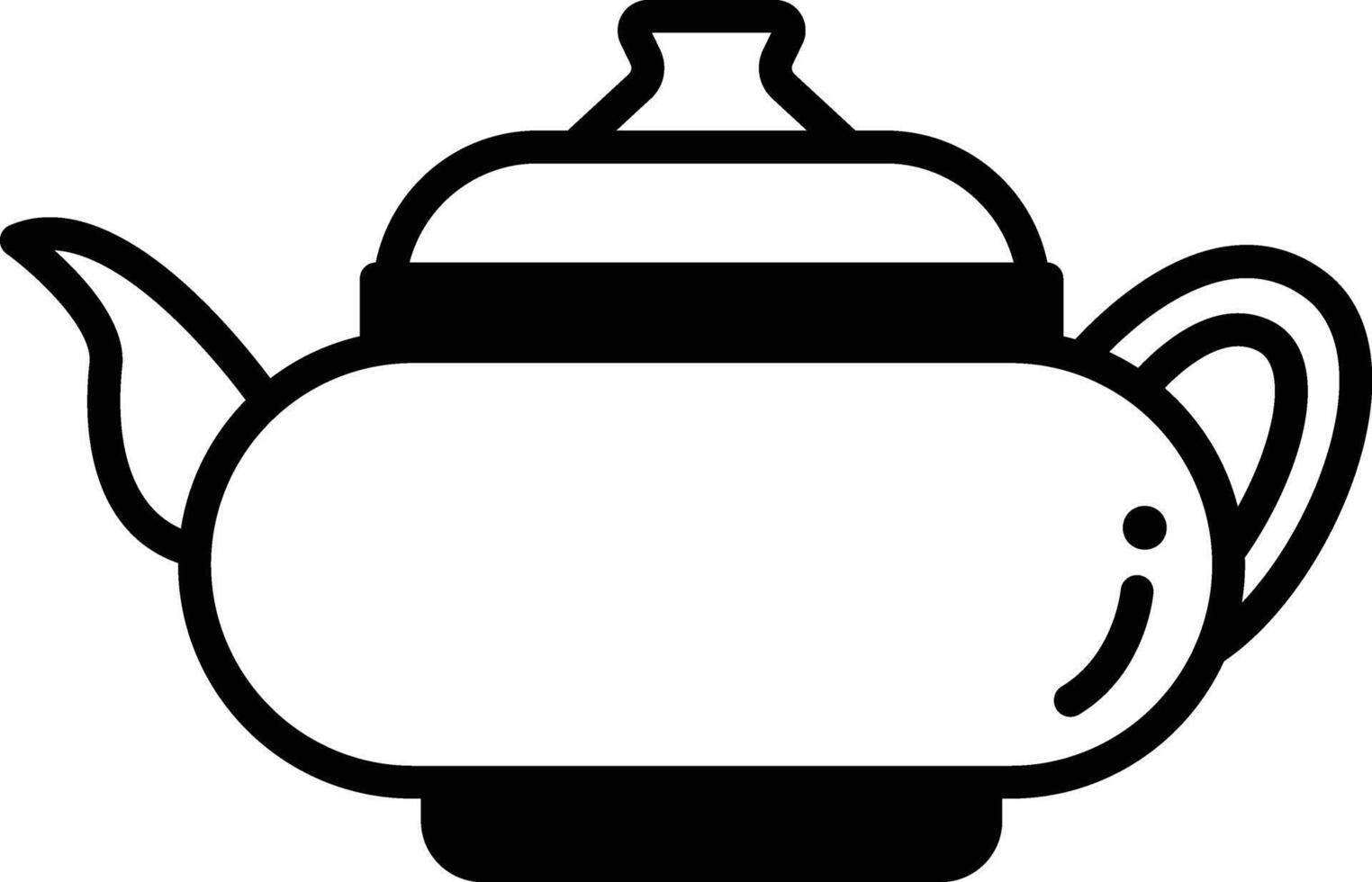 a teapot and saucer in Asian food concept vector