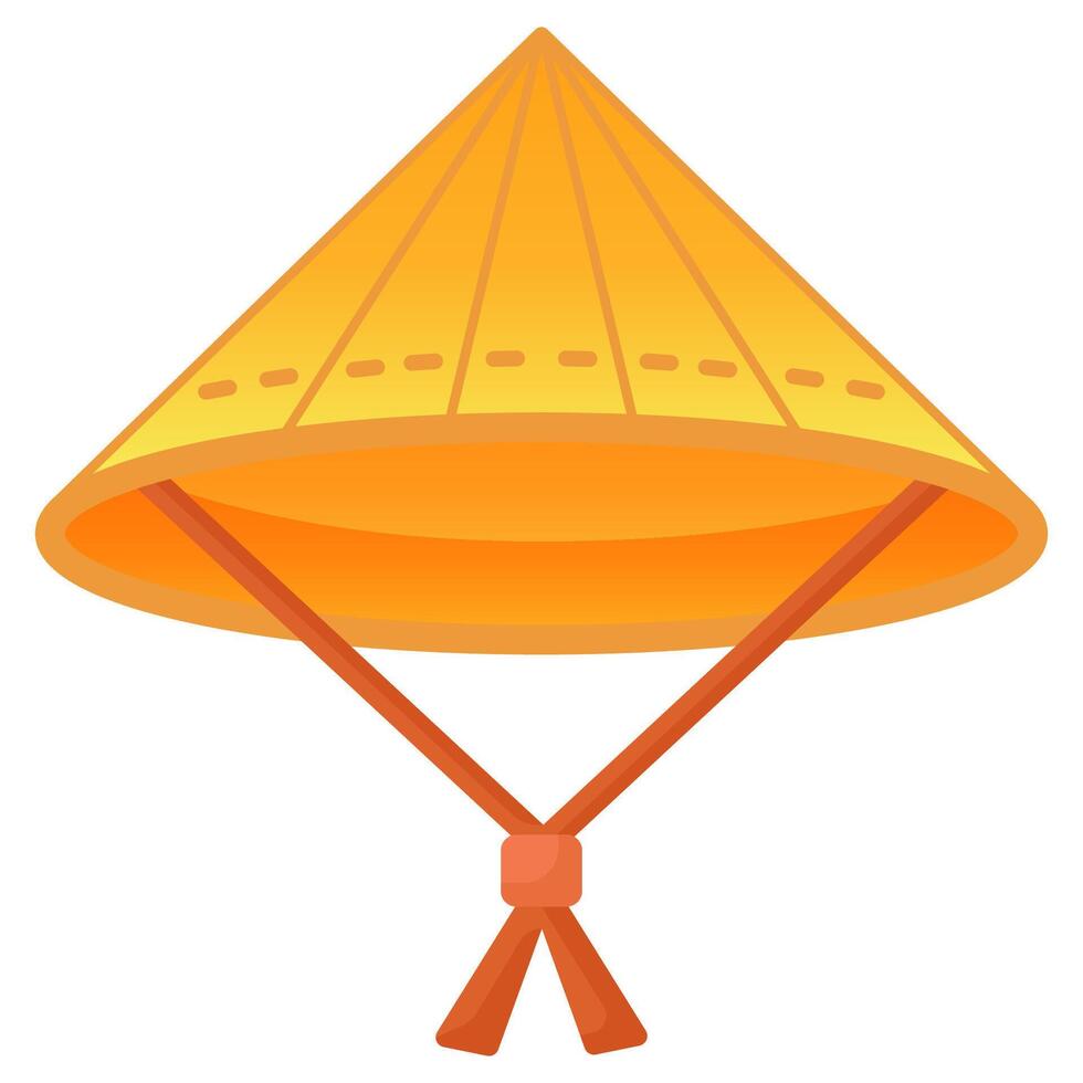 Vietnamese Traditional Conical Hat Illustration vector