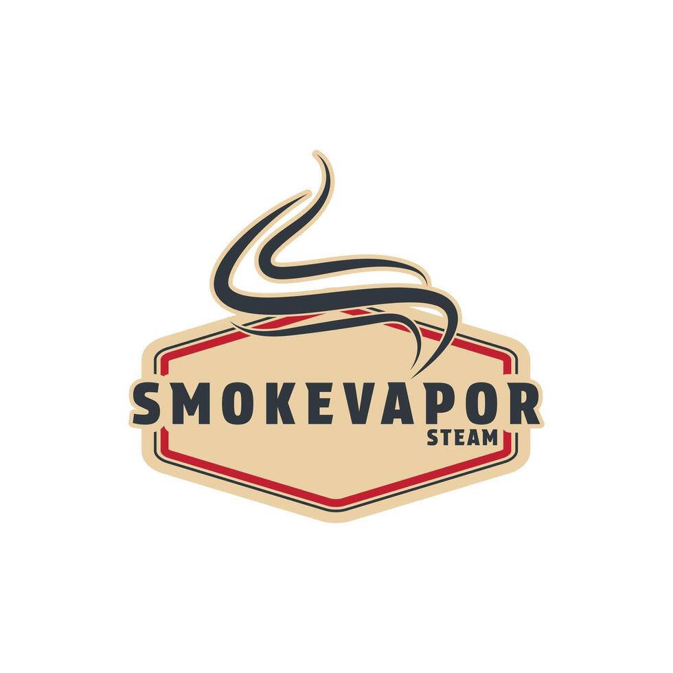 Smoke cigarette logo design vintage retro label stamp style vector