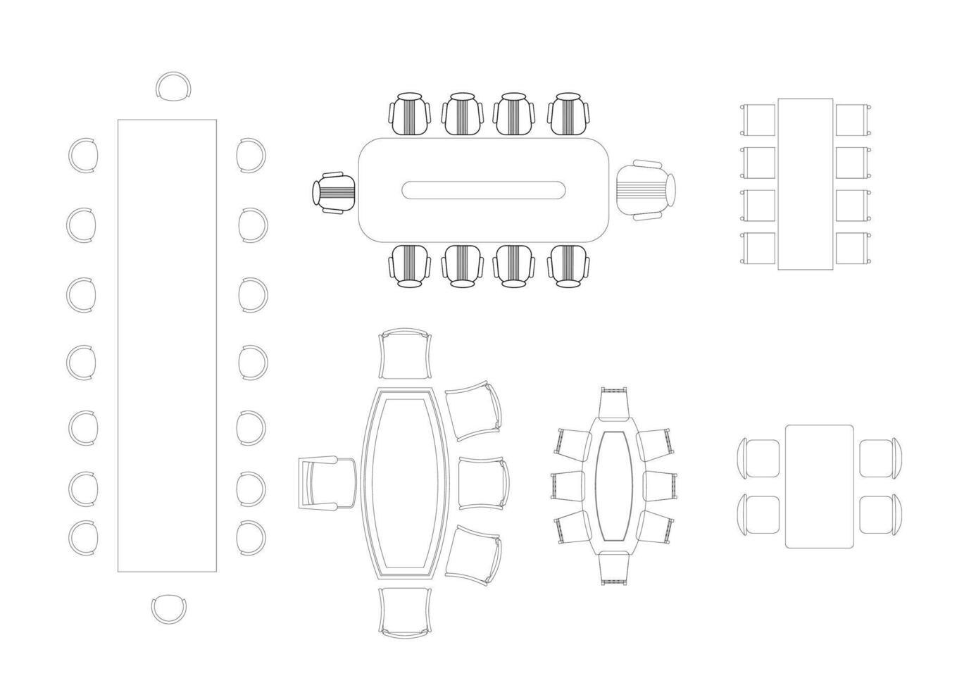 furniture icon interior plan view top set. architecture house table line home outline apartment collection isolated layout design project blueprint. vector