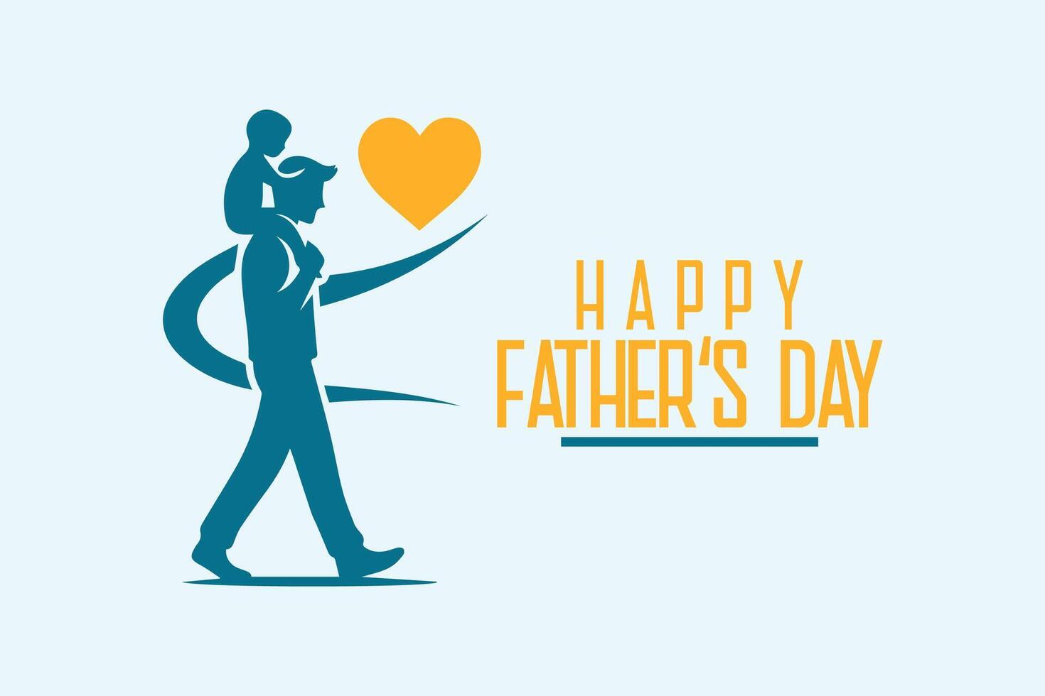 Happy Fathers day Banner with dad and son vector