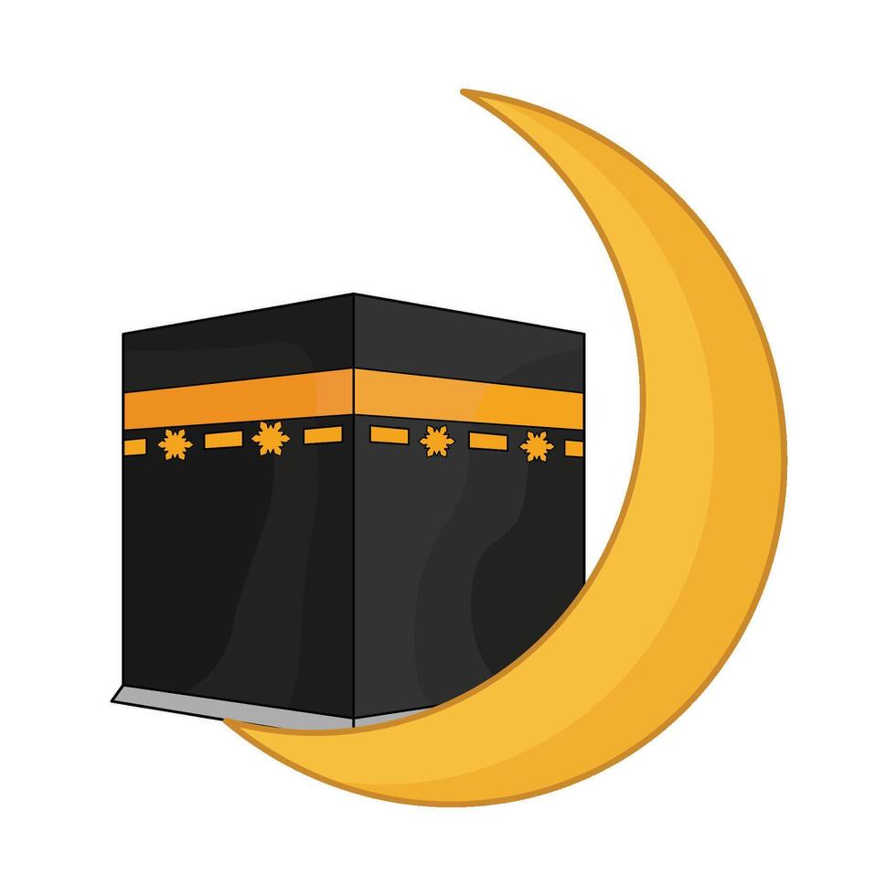 ilustración de kaaba vector