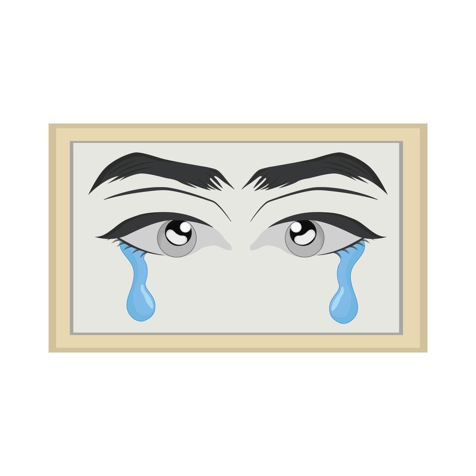 illustration of crying eye vector