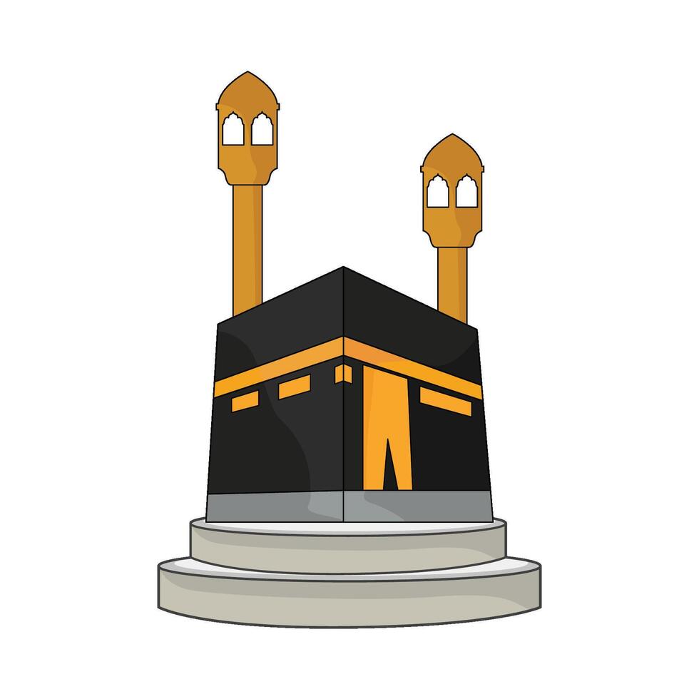 ilustración de kaaba vector