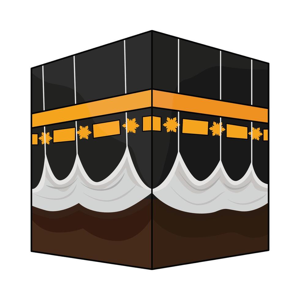 ilustración de kaaba vector