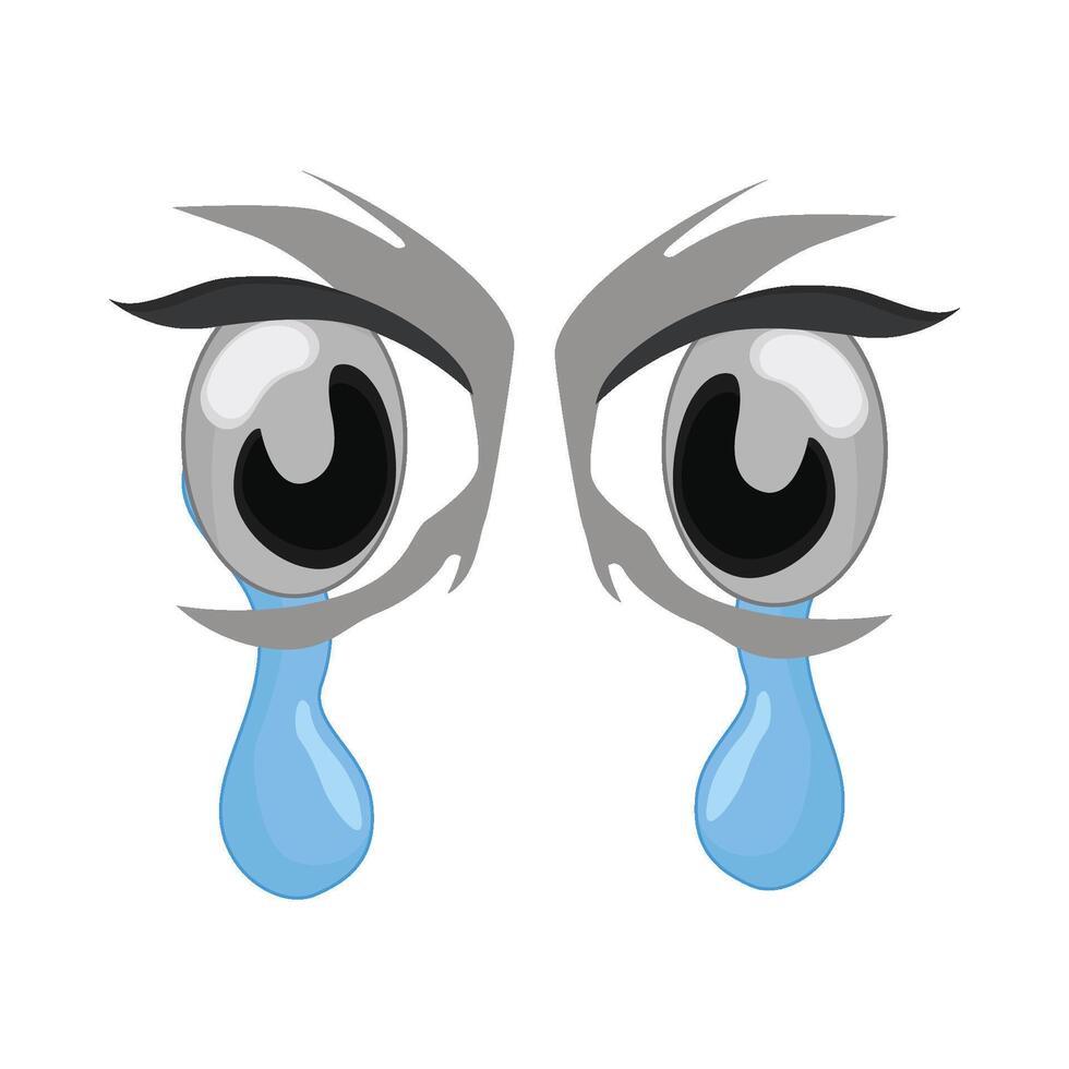 illustration of crying eye vector