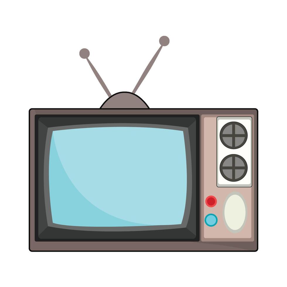 ilustración de antiguo televisión vector