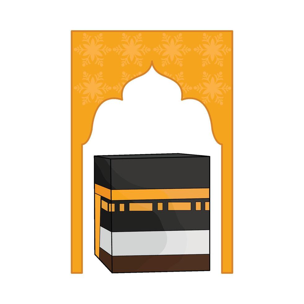 ilustración de kaaba vector